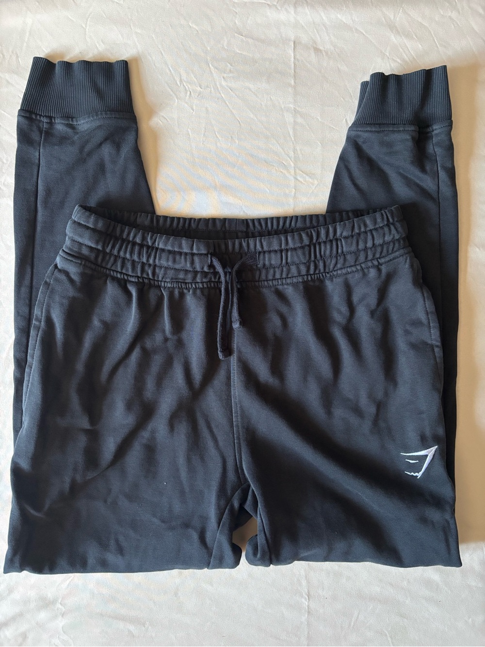 Gymshark Black Track Joggers with Small Logo